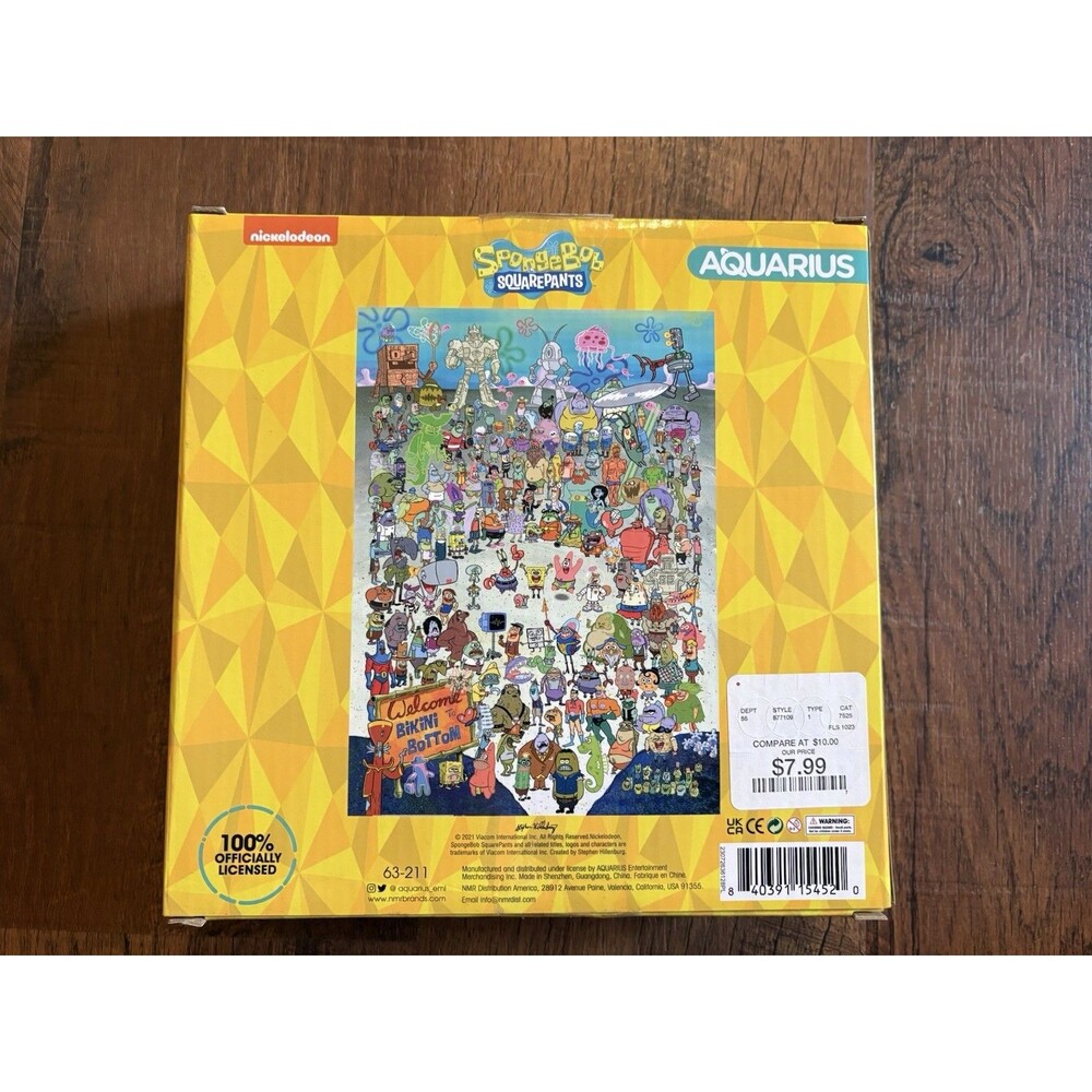 AQUARIOUS SPONGEBOB SQUAREPANTS 1000 PIECE PUZZLE! - Picture 3 of 3
